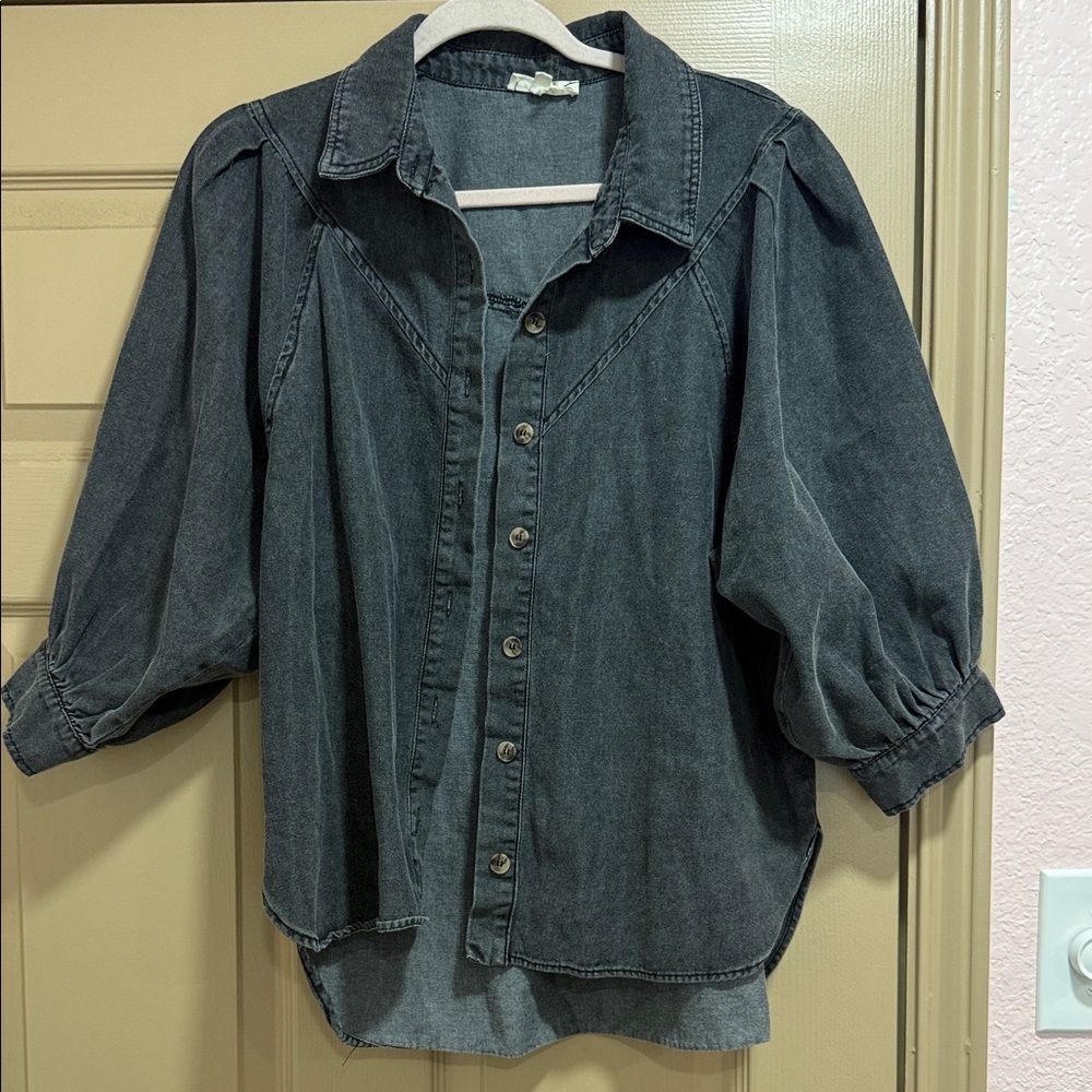 Entro Charcoal Denim Shirt